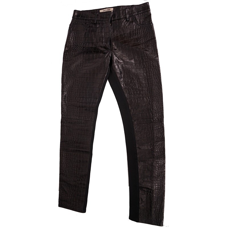 VIP【関税送料無料】希少 ROBERTO CAVALLI COTTON PANTS Roberto Cavalli Jaguar Skin-print Cotton Track Pants