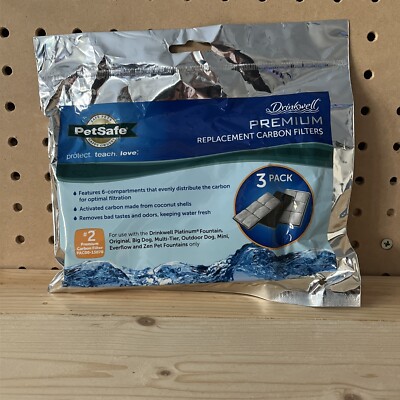 6-Pack Replacement Charcoal Filters For PetSafe Drinkwell Pet Water Fountains