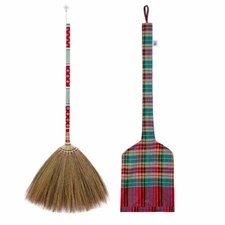 Asian Broom Grass Bambo Stick Embroidery Woven Nylon Thread Handle Size 40 inch