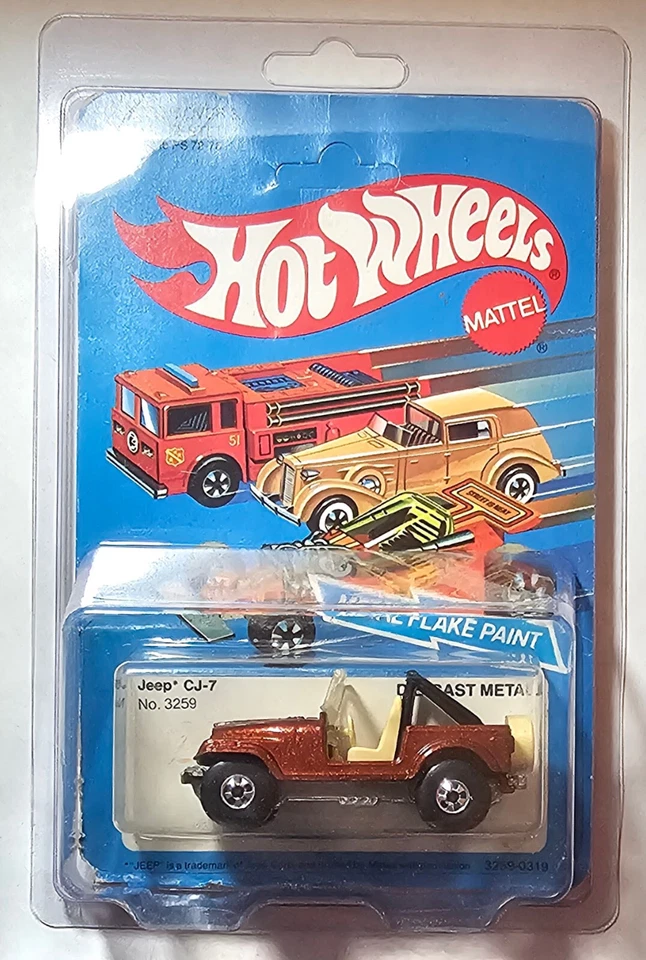 Vintage Hot Wheels Jeep CJ-7, Brown, 1983, Blackwalls, Mint on Unpunched Card - Image 2 of 4