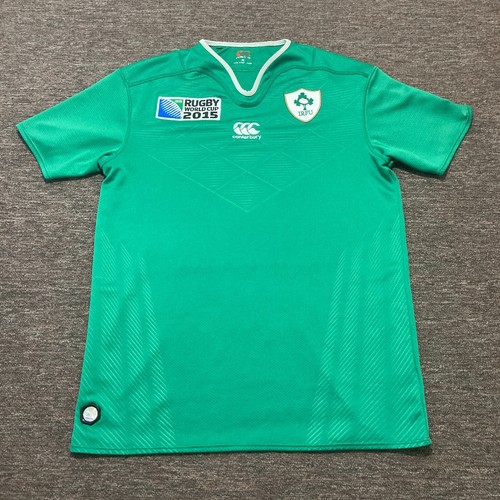 Ireland Canterbury Rugby IRFU Jersey Shirt Green Home WC 2015 Mens Medium