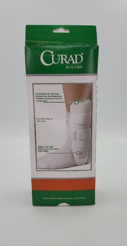 Curad Ankle Brace Stirrup Ankle Splint, Memory Foam Right or Left Ankle White - Picture 2 of 2
