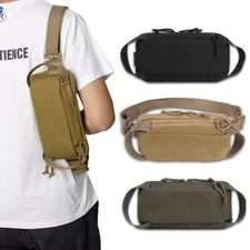 Tactical Mini Crossbody Sling Bag Chest Bag Water Resistant Fanny Pack Phone Bag