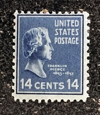 USA1938 #819 14c Franklin Pierce - Presidential Prexie Series  Mint NH
