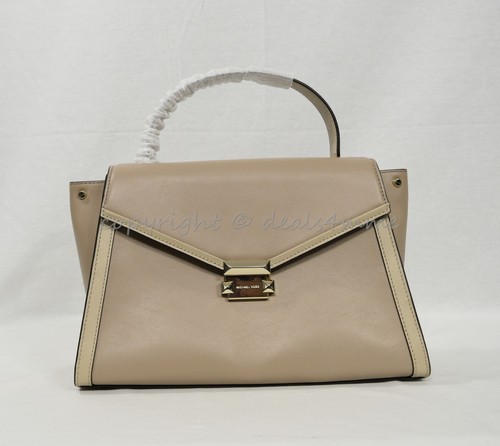 Michael Kors Whitney Large Leather Colorblock Satchel/Shoulder Bag. Truffle Oat - Picture 3 of 12