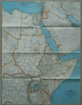 National  Geographic Map of Africa, Countries of the Nile. (Oct, 1963).