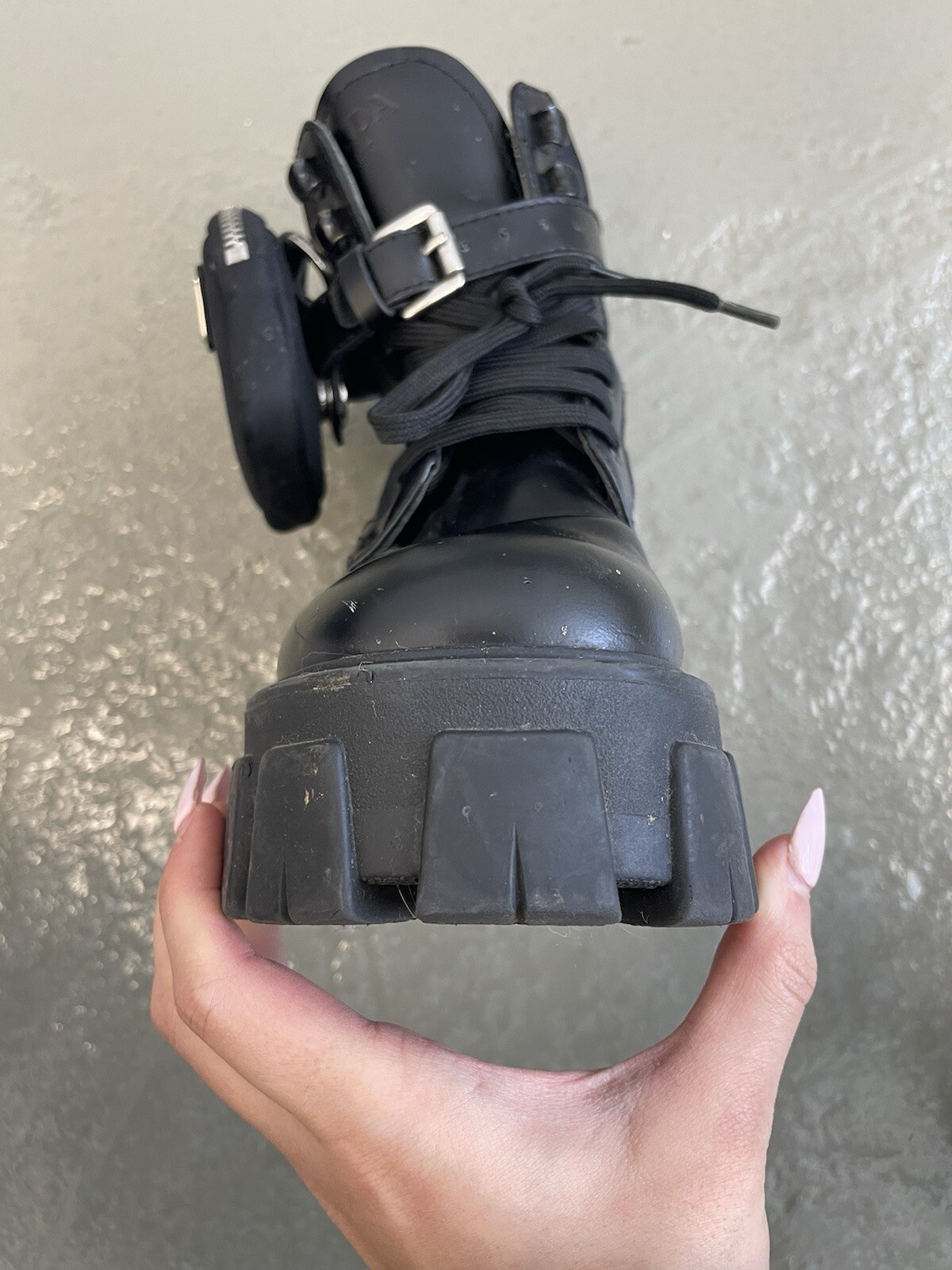 Authentic PRADA Monolith Chunky Combat Boots W/ M… - image 3