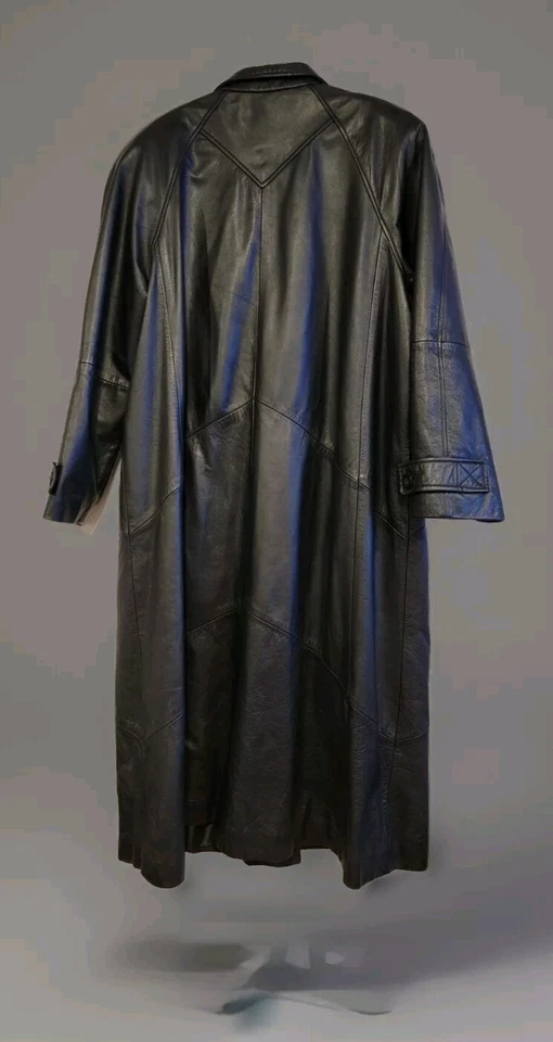 Abrigo mujer Winlit cuero negro Foto 2 de 4