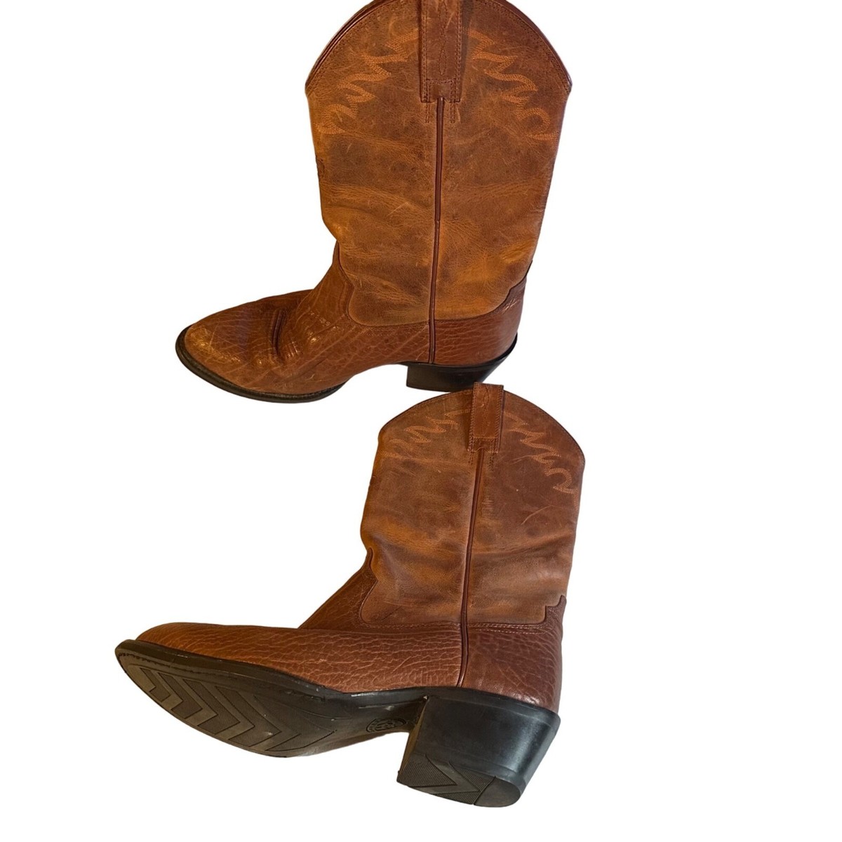 Ariat style 34698 brown leather western cowboy boots size 10  display picture 2
