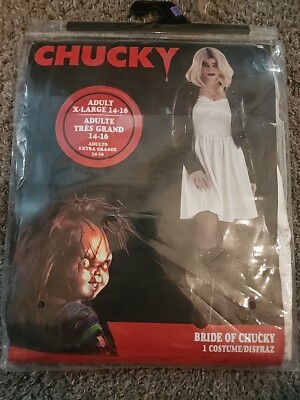 Chucky Bride Of Chucky Halloween Costume, Adult XL(14-16)