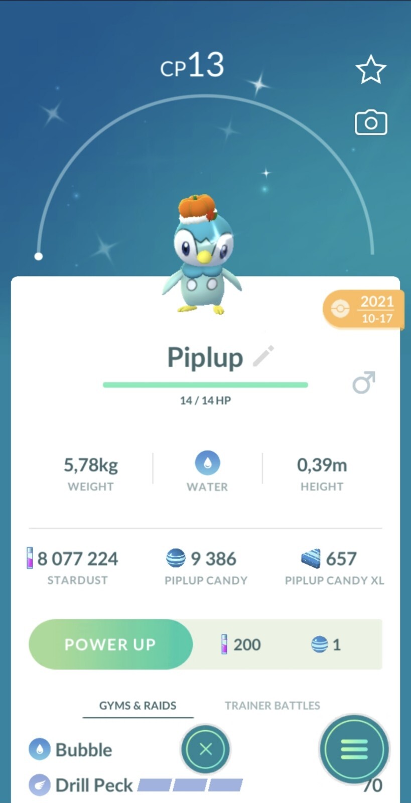 Pokémon Go - Shiny Togepi Digital - Échange - Android - Région Free