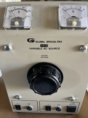 Global Specialties 1510, Variable AC Source, Input 115V 47-450Hz, Out 130V 10Amp