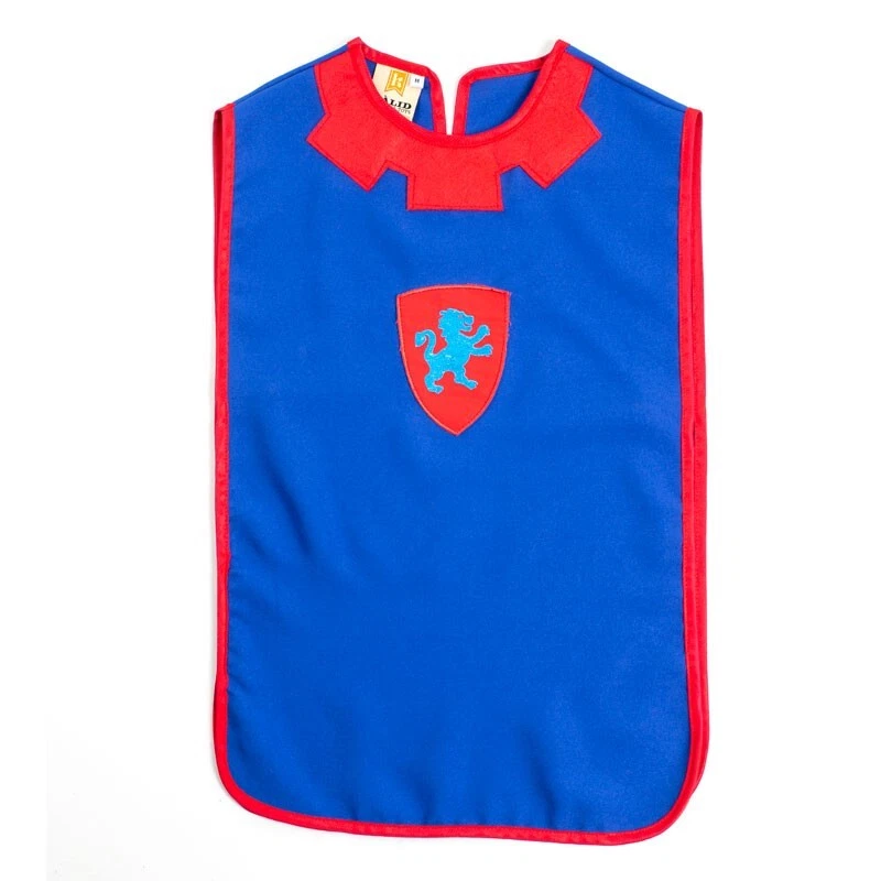 Túnica Caballero Rojo y Azul Tabardo Niños Disfraz Medieval Renacimiento Nuevo Foto 3 de 3