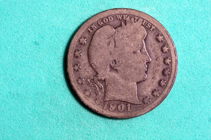 Estate Find 1901 - O Barber Quarter!! #J19728