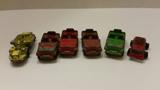 VINTAGE TOOTSIE TOY LOT ARMY JEEP RED GREEN Earth mover
