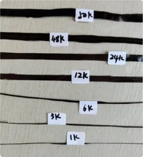 1K/3K/6K/12K/24K/48K/50K Carbon Fiber Fibre Tow Filament Yarn Thread Tape 30M