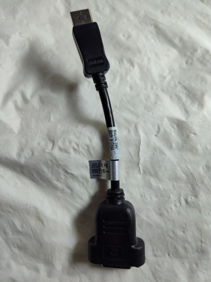 HP 481409-001 Bizlink Display Port to DVI Adapter Cable Pre-Owned - Image 4 of 4