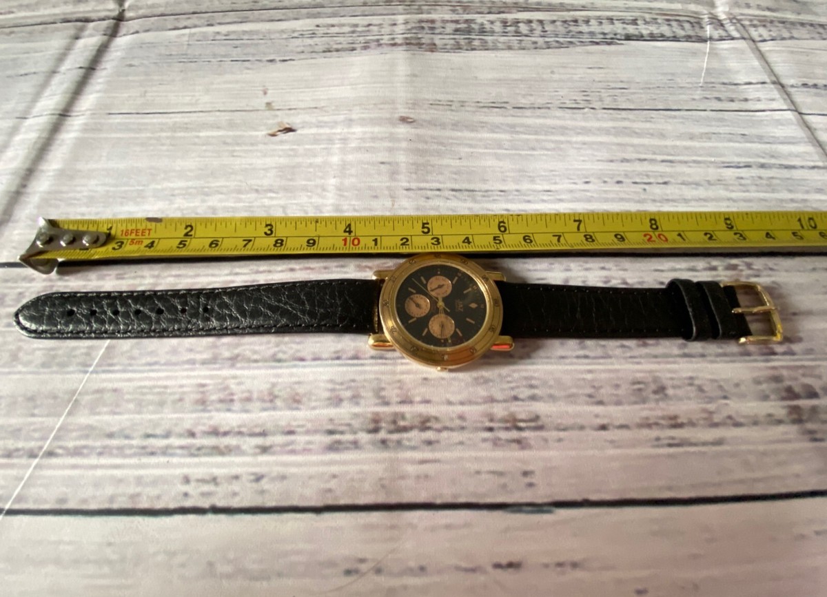 Jaz Paris Vintage Watch Gold‎ Case Black Leather Band 19mm Jaz late 90s value and band? : r/VintageWatches main image 3