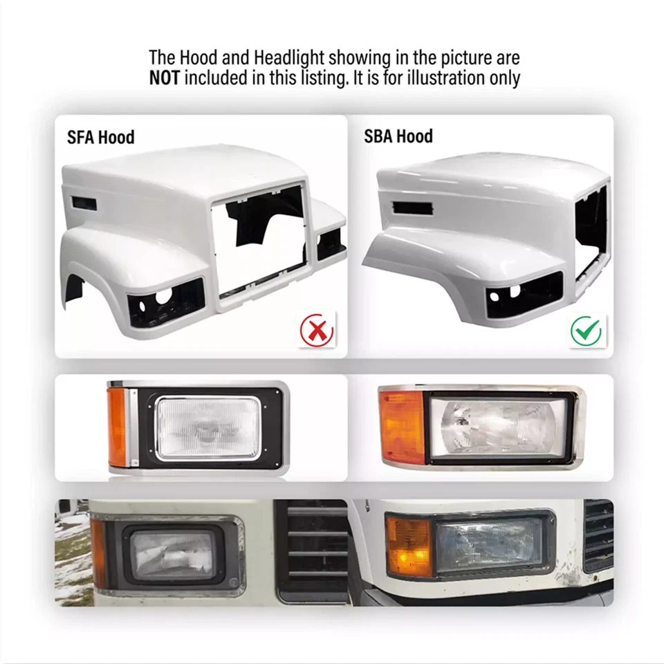 Headlights W/LED Bulbs For Mack CH600 CL600 CH612 CL700 CH613 1990-2007 Truck Foto 3 de 4