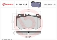 Brembo P 50 123 Bremsbelagsatz, Scheibenbremse