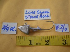 25 PCS. SHAD HEAD JIG/BASS SWIM LURE BAIT, 3/4 OZ. #2/0 LONG SHANK STRONG HOOK