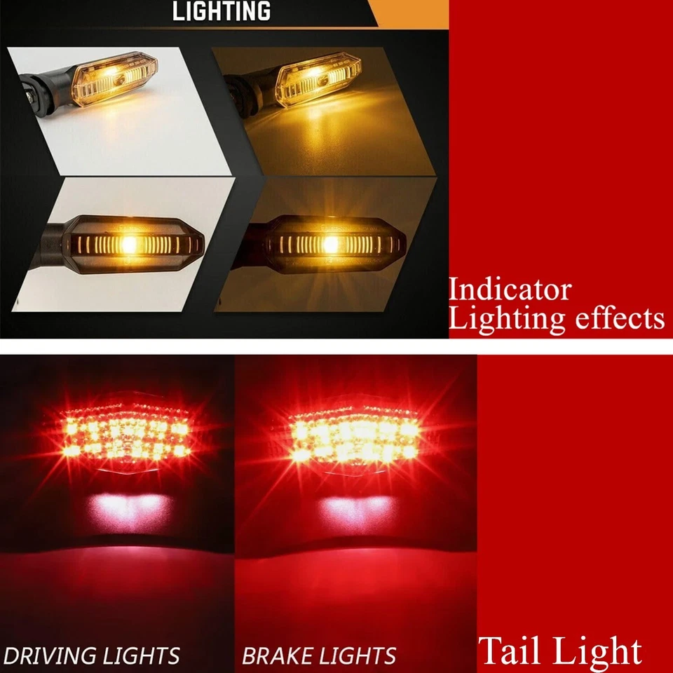 Luz de señal de giro trasera LED ordenada para Kawasaki KLX250S/SF/T Foto 3 de 4
