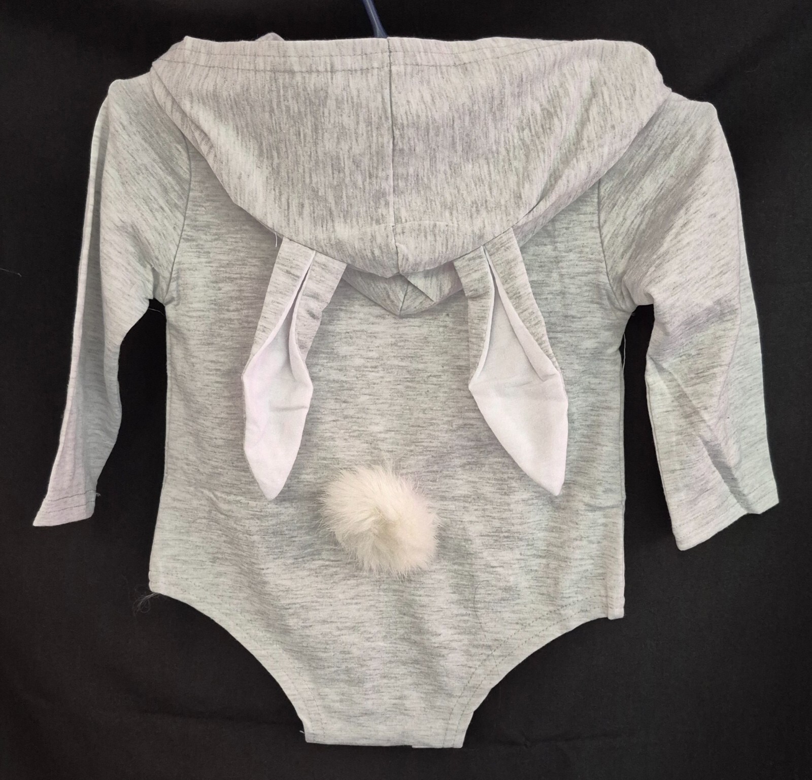 Rorychen Rabbit Bodysuit with detachable tail 0-6 months 70cm Grey NWT image 7