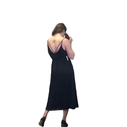 J.O.A. Sexy schwarzes Halstuchkleid neu ohne Etikett XS schwarz silber - Bild 8 von 9