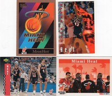 MIAMI HEAT Lot of 4 Logo/ Team/ Highlight/Checklist NBA Basketball Cards