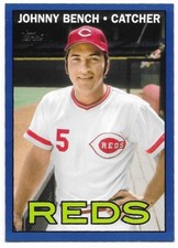 2021 Topps Update Series Cards That Never Were Blue Johnny Bench (#CNW-7) Reds