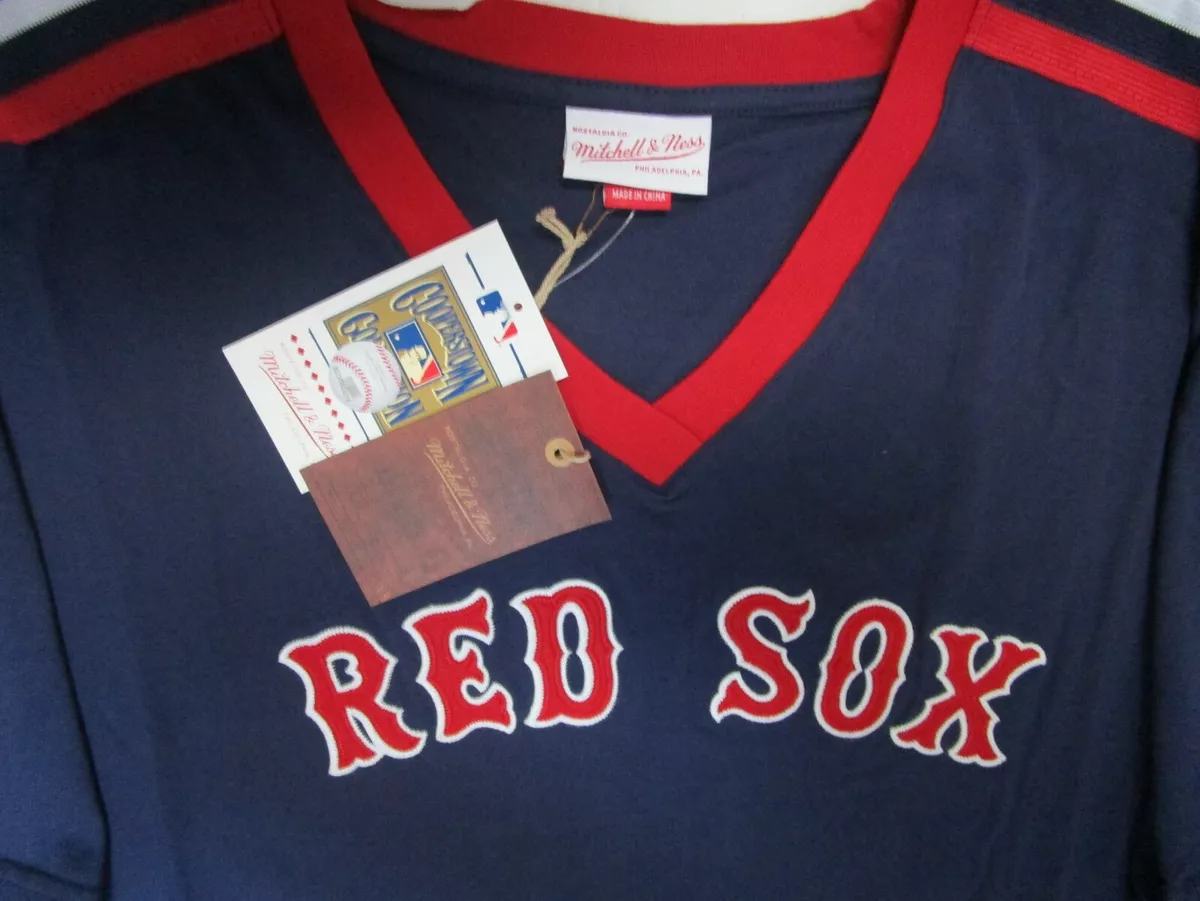 JERRY REMY Boston Red Sox Mitchell & Ness Jersey Throwback V NECK Big Tall