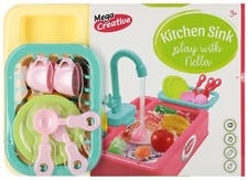 5905523680515 Zestaw kuchenny Nella zlew żółty plus akcesoria MEGA CREATIVE 5498