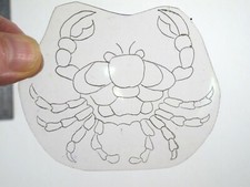 vtg 1960s 1970s Tattoo acetate stencil Cancer Crab v2 ZOD2