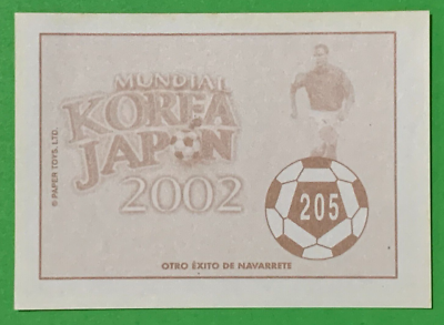 2002 日韓ワールドカップ　オフィシャルステッカー　シール 2002 Navarrete Korea Japan World Cup FIFA Face STICKER #205
