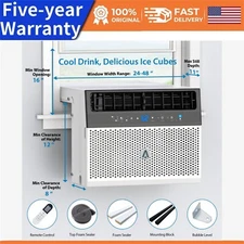 ✔️6000 BTU Window Air Conditioner U-Shaped Sleep Mode Ultra Quiet Energy Efficie