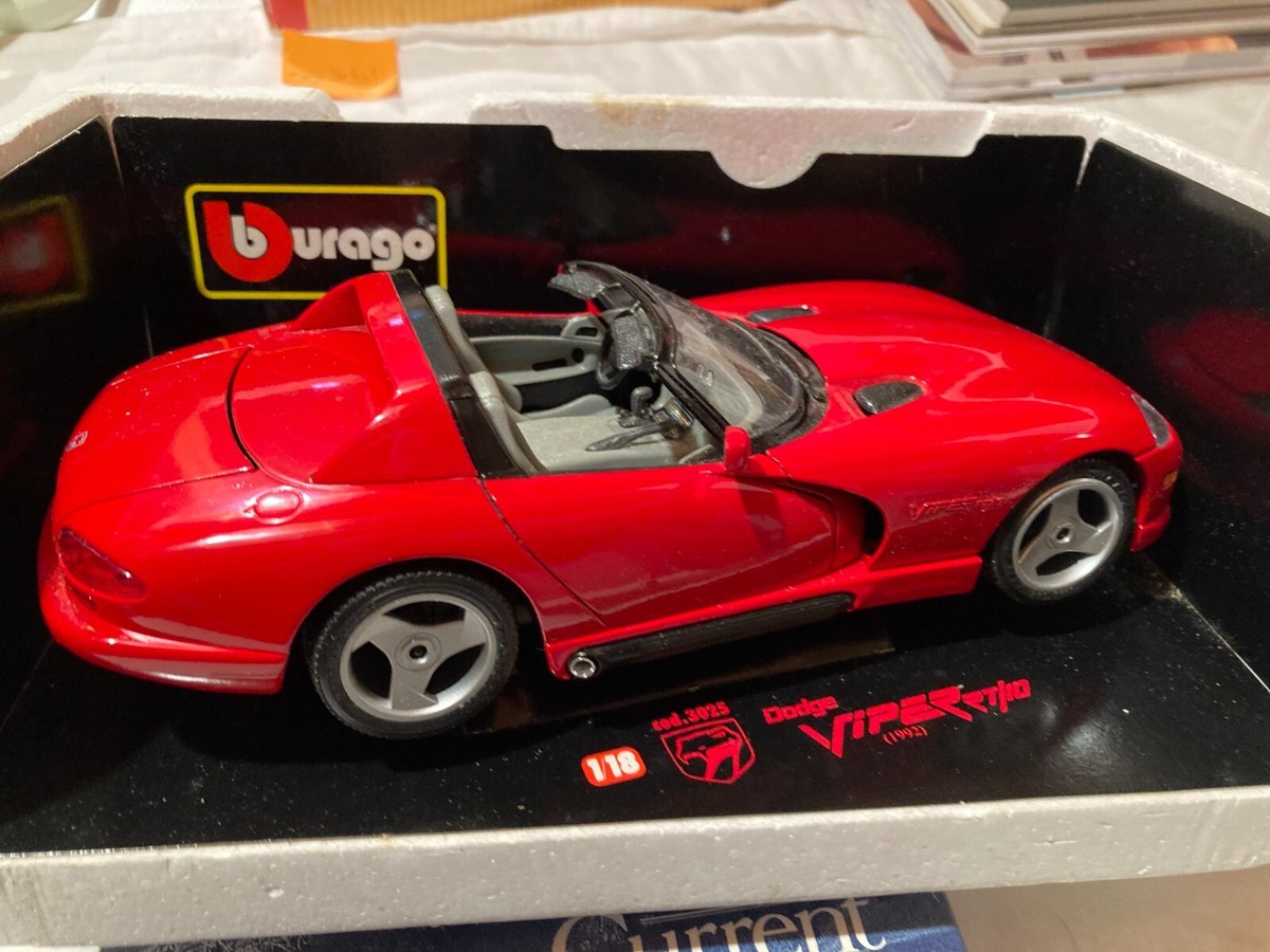 ブラーゴ　BURAGO 1/18 Dodge Viper RT/10 2台セット Burago Dodge Viper RT/10 1:18 Scale Black Model Car | eBay
