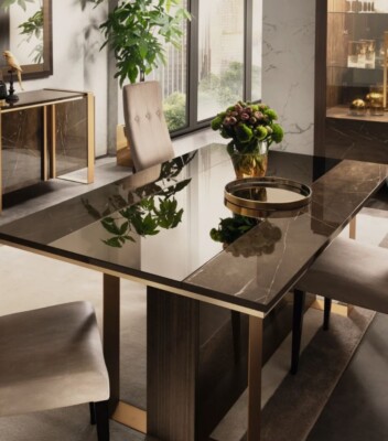 Wohnzimmer - Set oder auch einzeln von Adora mit Hochglanz Marmor 