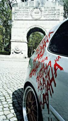 Aufkleber ''HAHAHA'' Groß Joker Batman Schriftzug Sticker Tuning Folie Auto KX029 