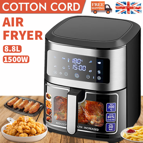 8.8L Air Fryer 1500W LCD Fryers Oven Airfryer Healthy Cooker Oil Free