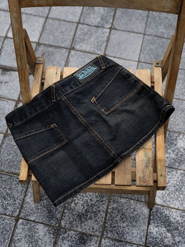 Von Dutch Women's Original Blue Denim Mini Tennis/School Skirt Size S Y2K - Picture 4 of 11