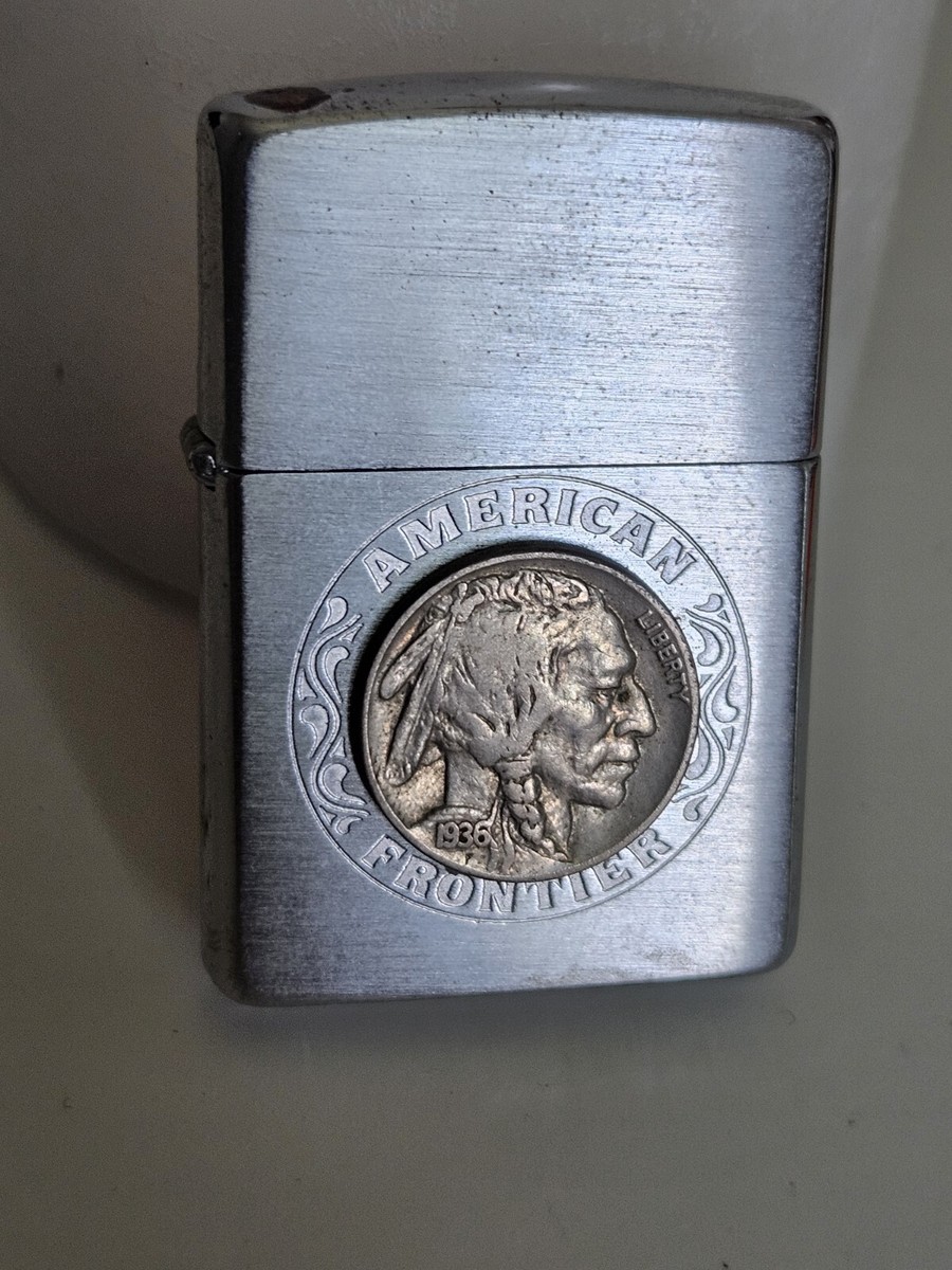 インポート・海外人気ブランド American 1995 Unlit Zippo Frontier eBay | Nickel Buffalo 1936 その他