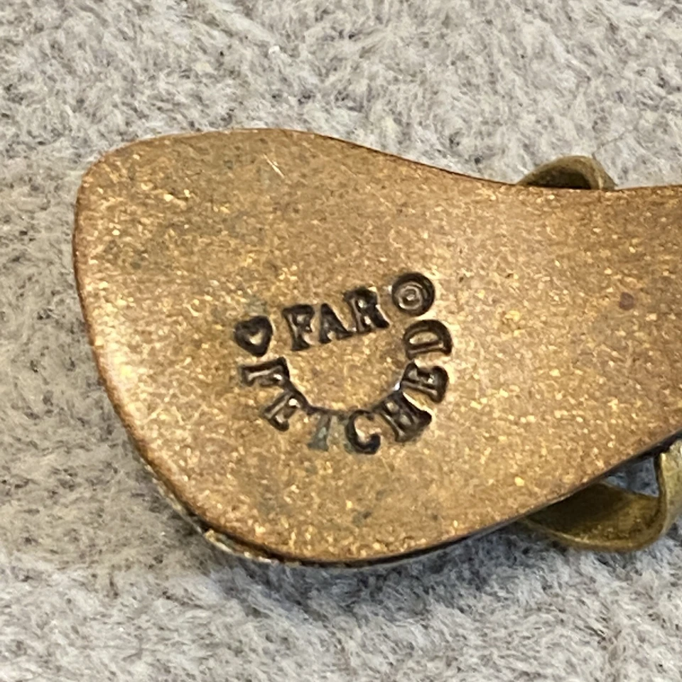 Sandalias colgantes florales tono cobre plateado de gran alcance Foto 3 de 4