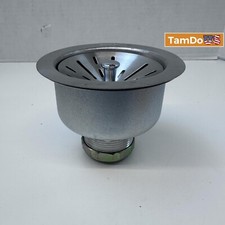 Ball Lock Kitchen Sink Strainer   Polished Stainless Steel Basket Drain