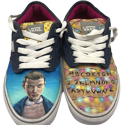 mechanical worry Scatter Vans Shoes Women's Size 7.5 Custom Hand Painted Stranger Things Eleven  Waffles | eBay