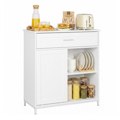 Sideboard Küchenschrank Aufbewahrungsschrank Tür Schublade 70x80,2x30 cm Weiß