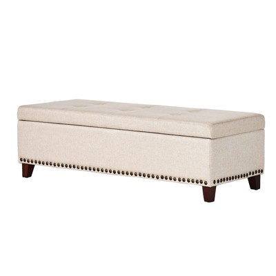 CHRISTOPHER KNIGHT HOME GAVIN FABRIC STORAGE OTTOMAN 73427.00 - BEIGE