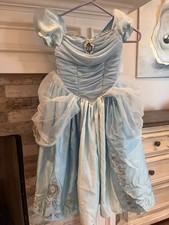Disney Cinderella Costume Dress Girls 6-8 Princess Blue Gown