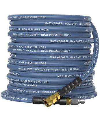 #ad 3 8quot; ID Pressure Washer Hose 25 ft 4800 PSI Steel Braided amp; Durable Flexib... $69.18