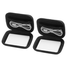 2Pcs Protective Travel Case Black Rectangle Small Hard EVA Case