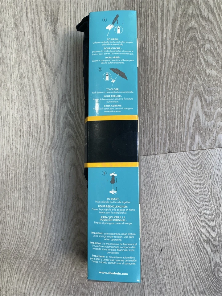 Paraguas ShedRain ventilado 47 pulgadas - negro Foto 2 de 4